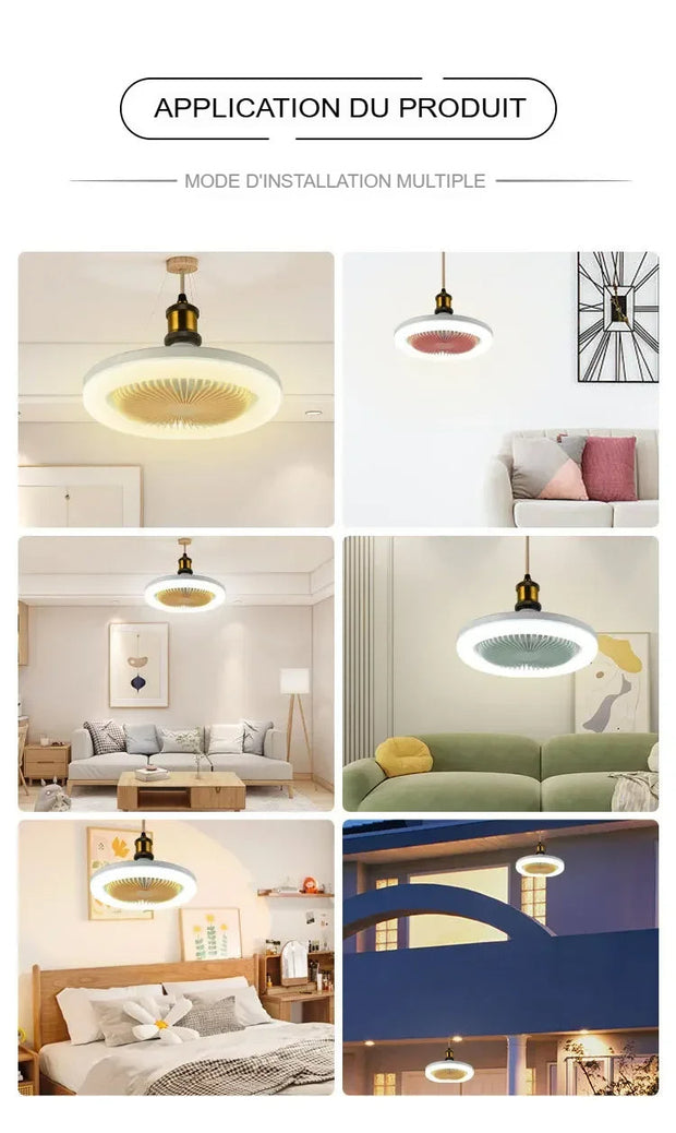 VENTILATEUR DE PLAFOND LED ROTATIF AVEC TÉLÉCOMMANDE®