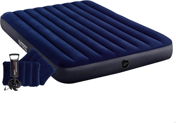KIT COMPLETS Matelas Gonflable Classic Downy  INTEX