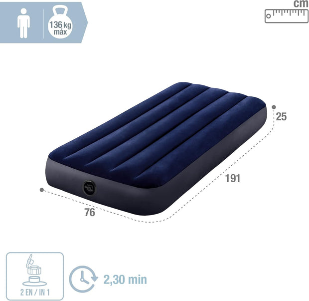 KIT COMPLETS Matelas Gonflable Classic Downy  INTEX