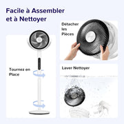 Ventilateur sur Pieds Oscillant avec circulation D'air